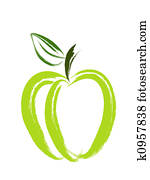 Apple Brush Art Apple Brush Art