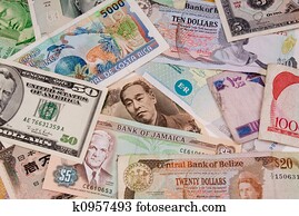 Assorted currencies