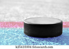 black hockey puck