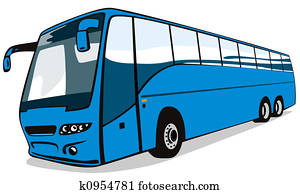 Blue coach bus Blue coach bus