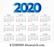 clean 2020 calendar template design clean 2020 calendar template design