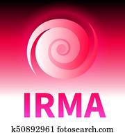 Graphic banner of hurricane Irma Graphic banner of hurricane Irma