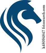 Horse head logo. Horse head logo.