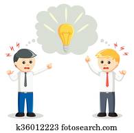 idea, trattativa, illustrazione