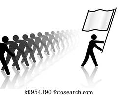 People Leader Carries Flag Forward People Leader Carries Flag Forward