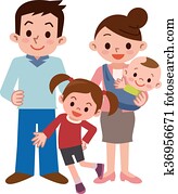 Smile of a happy family Smile of a happy family