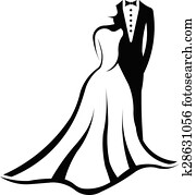 Wedding couple logo Wedding couple logo