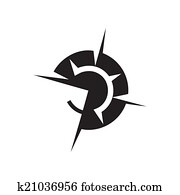 Wind rose sign Wind rose sign