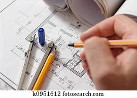 zeichnung, plan