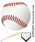 עטלף, צלחת של בית, &, עקרי, ליגה, בייסבול