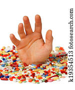 Drug addiction concept Drug addiction concept