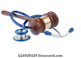 gavel, e, estetoscópio