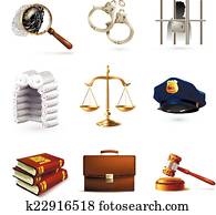 Law Legal Icons Set Law Legal Icons Set