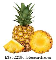 Pineapple on white background Pineapple on white background