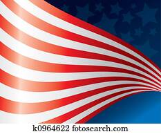 Waving American Flag Back Waving American Flag Back