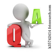 3d, קטן, אנשים, -, שאל, השב