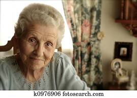 Elderly Woman With Bright Eyes