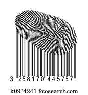 fingerprint with bar code fingerprint with bar code