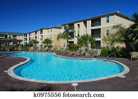 Swimimng pool and Apartment houses Swimimng pool and Apartment houses