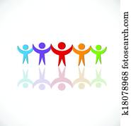 Teamwork group people logo Teamwork group people logo