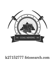 altmodisch, emblem, von, dass, bergbau, indust altmodisch, emblem, von, dass, bergbau, indust