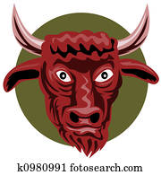 Angry bull staring you in Angry bull staring you in