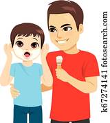 Dad And Son First Shaving Dad And Son First Shaving