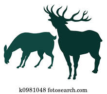 Deer silhoutte Deer silhoutte