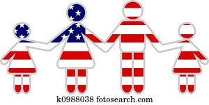 norteamericano, familia
