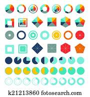Set of infographic diagram elements for design.