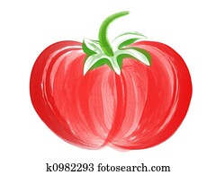 Tomato Brush Art Tomato Brush Art
