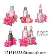 Watercolor rose oil Watercolor rose oil
