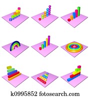 Collection of Charts Icons Set Collection of Charts Icons Set