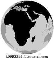 Earth Africa - Globe Earth Africa - Globe