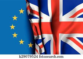 EU and UK flag