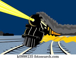 Steam train traveling Steam train traveling