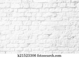 White brick wall White brick wall