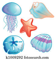 Beach icon set illustration Beach icon set illustration