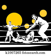 Boxer knocked out Boxer knocked out
