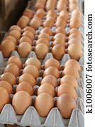 Eggs for sale on a market stall Eggs for sale on a market stall