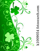 Fancy Shamrock Border Fancy Shamrock Border