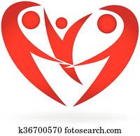Heart family logo