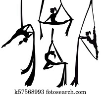 אנטנה, משי, רקדן, ב, וקטור, צללית