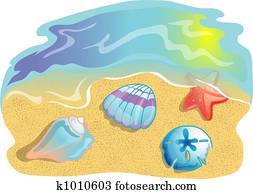 Beach scene illustration Beach scene illustration