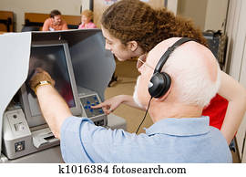 eleitor, &, poll, trabalhador