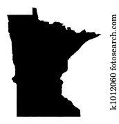 map of Minnesota, USA map of Minnesota, USA