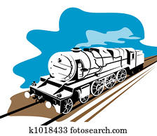 Steam train Stock Illustration | vmo0087 | Fotosearch