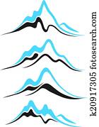 Vector - Mountains with steep peaks Vector - Mountains with steep peaks