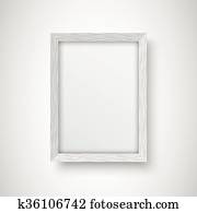 White wooden frame White wooden frame