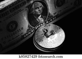 健康診断, bitcoins., 事実上, crypto, 通貨, coin., blockchain, technology.